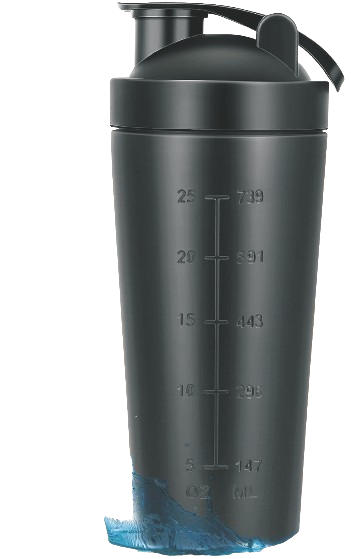 Matte Black Measured Protein Shaker