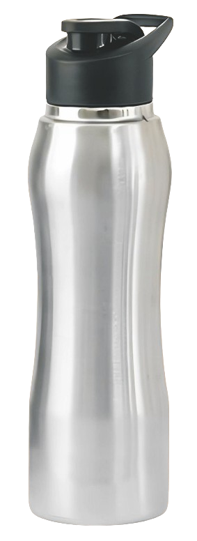 Ergonomic Curved Stainless Steel Water Bottle